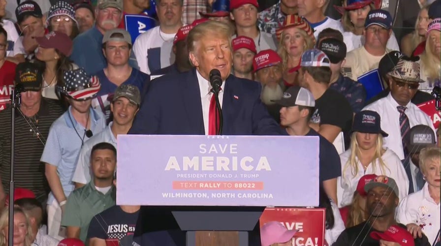 Trump comments on the death of North Dakota teen during a rally for Ted Budd in North Carolina