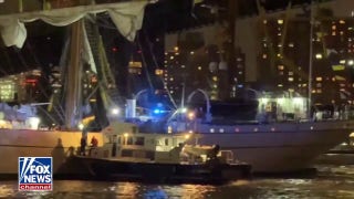 Search and rescue effort underway after sailing ship hits Brooklyn Bridge  - Fox News