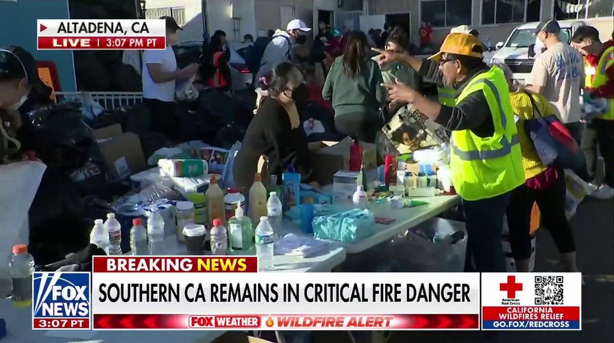 Volunteers leap into action as Eaton fire spreads