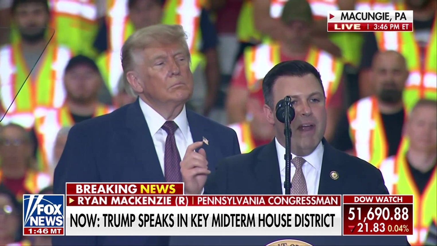 President Trump tells politician to 'run up here' during speech