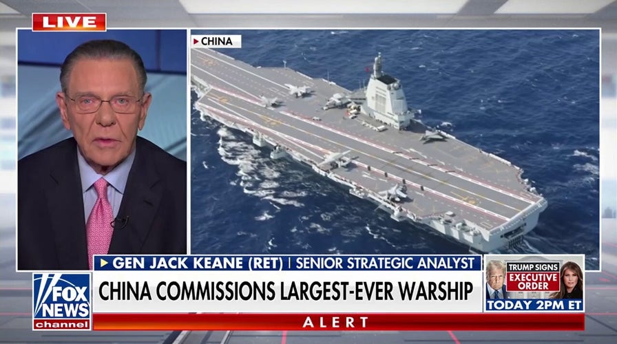 Beijing commissions largest-ever Chinese warship