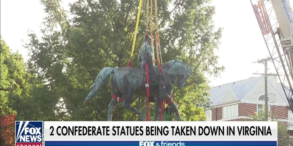 2 Confederate statues removed in Charlottesville, Virginia Fox News Video