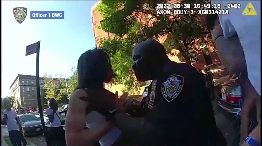 NYPD releases video of cop slugging woman interfering in arrest of armed attempted murder suspect