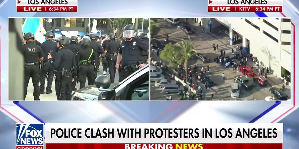 LAPD clashes with anti-ICE rioters in Los Angeles