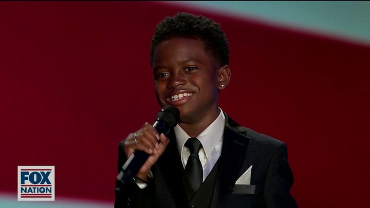 9-year-old D'Corey Johnson stuns crowd with National Anthem during Fox Nation Patriot Awards