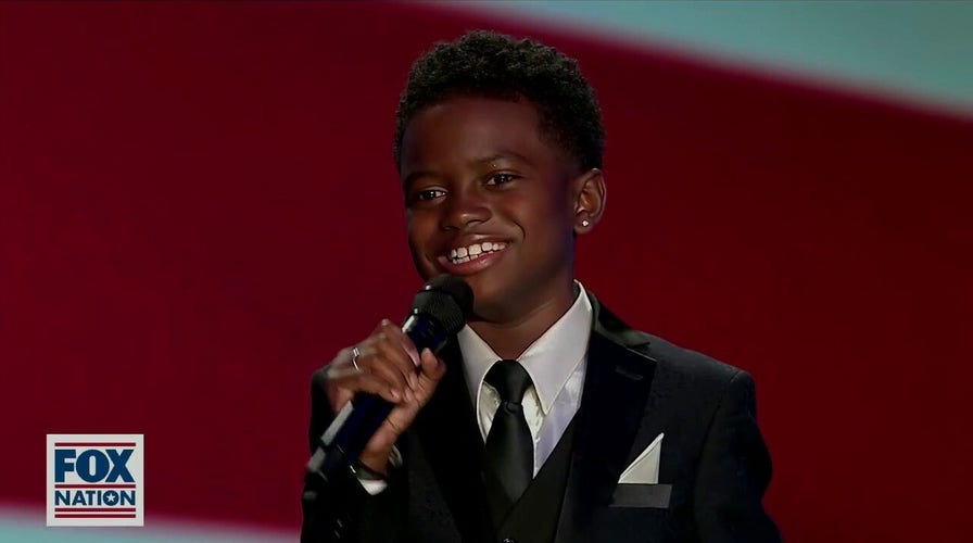 9-year-old D'Corey Johnson stuns crowd with National Anthem during Fox Nation Patriot Awards