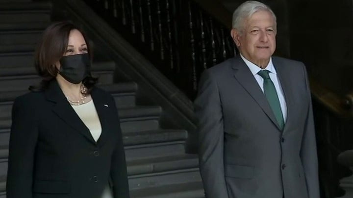 VP Harris meets with Mexico president as border crossings hit decade high