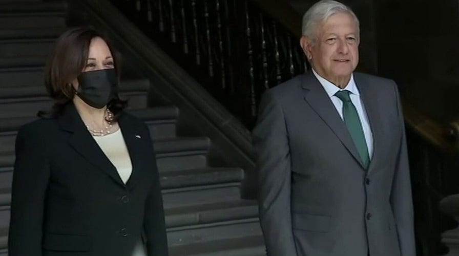 VP Harris meets with Mexico president as border crossings hit decade high
