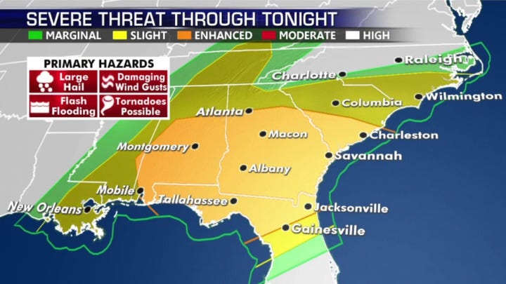 National forecast for Thursday, April 23