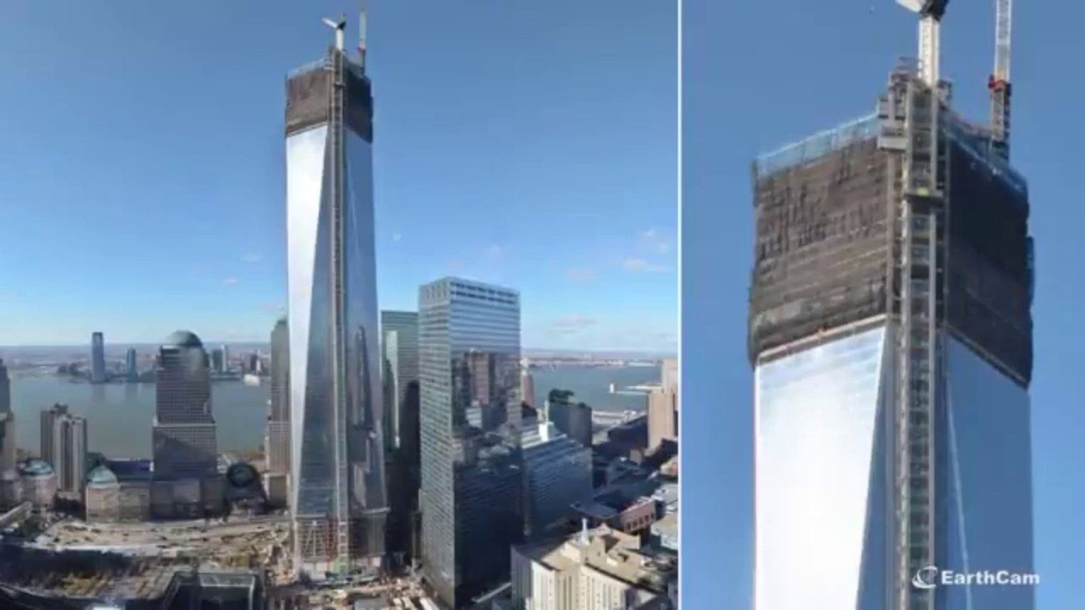 EarthCam timelapse video shows World Trade Center site in NYC being rebuilt following 9/11