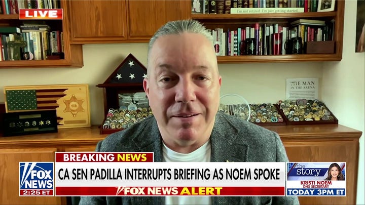 Sen. Padilla forcibly removed from DHS presser, accused of ‘virtue signaling’