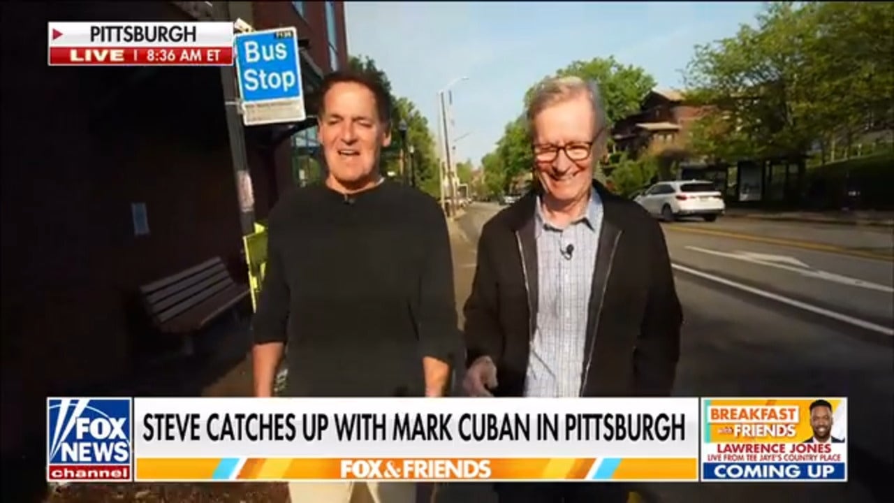 Mark Cuban walks through his hometown of Pittsburgh