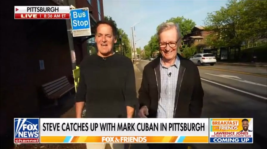 Mark Cuban walks through his hometown of Pittsburgh