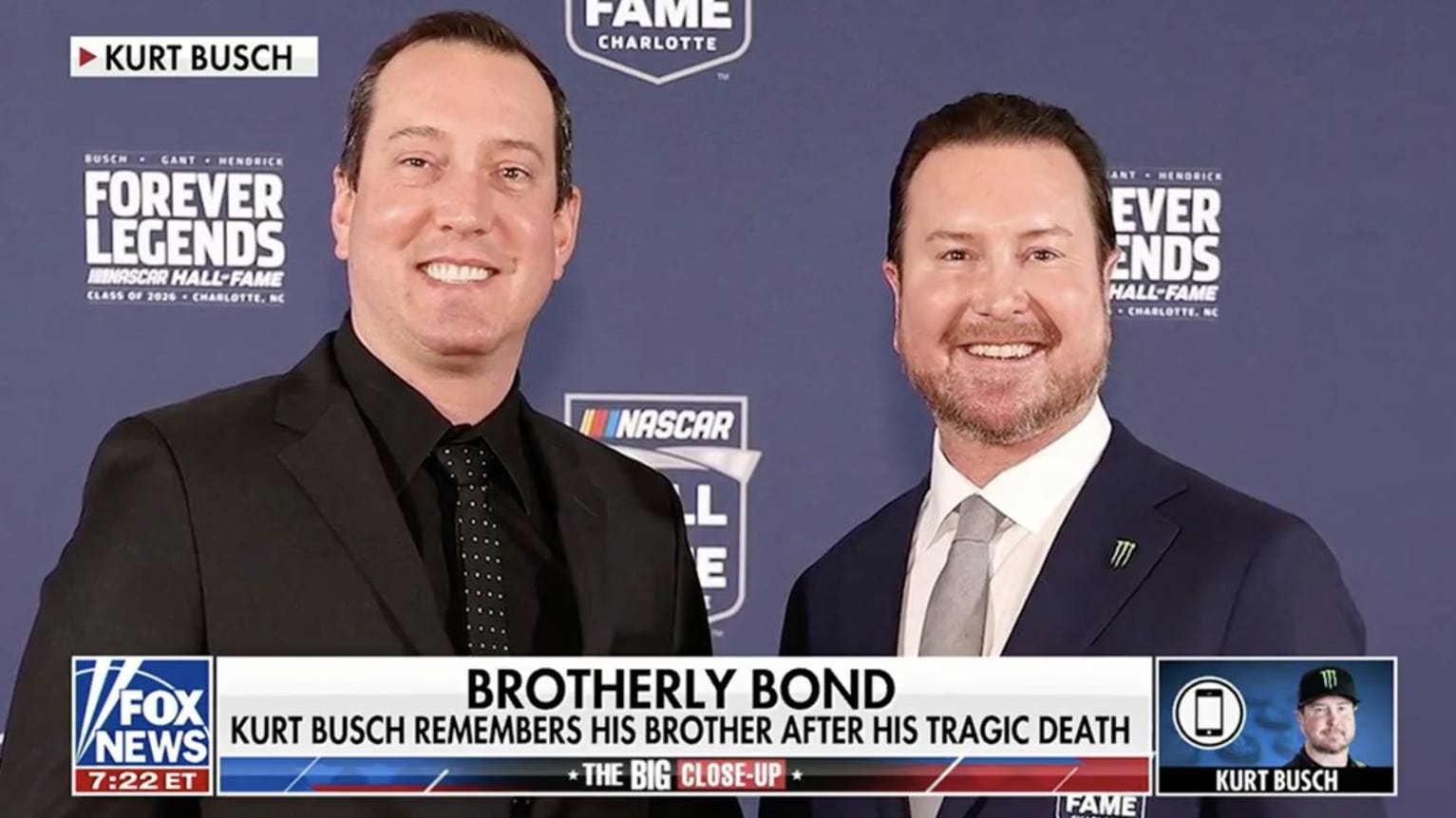 I feel my brother’s presence when I get behind the wheel, Kurt Busch says