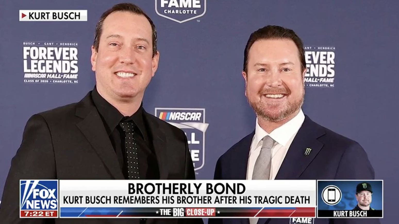 I feel my brother’s presence when I get behind the wheel, Kurt Busch says