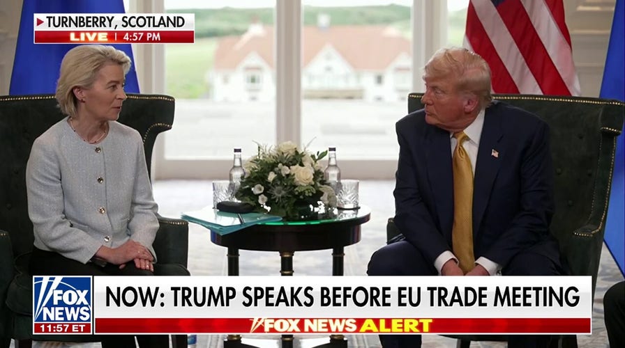 Trump boasts US is the ‘hottest country in the world’ during meeting with European Commission president