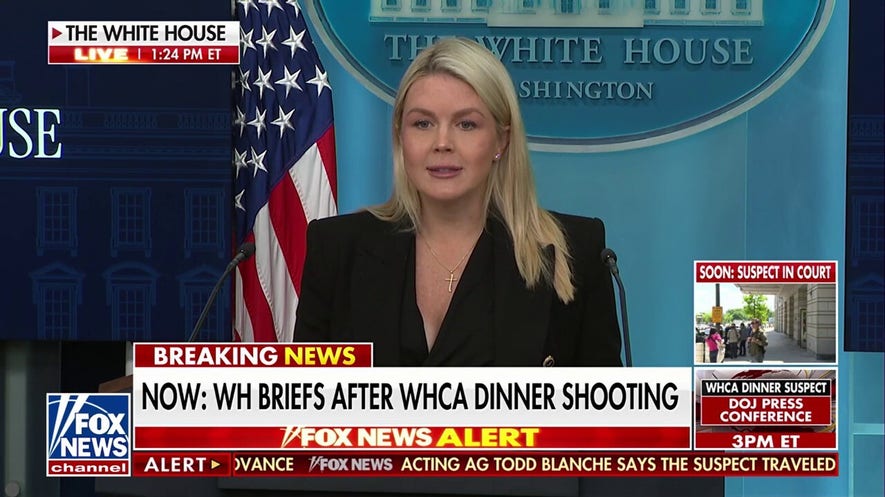 Leavitt addresses whether WHCA Dinner incident impacts future Trump events