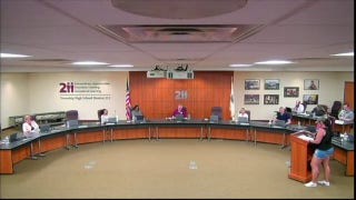 Illinois mom shouts at school board after controversy involving trans athlete making girls' volleyball team
