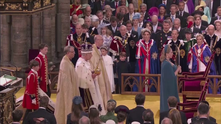 Princess Anne blocks Prince Harry's view during King Charles' Coronation