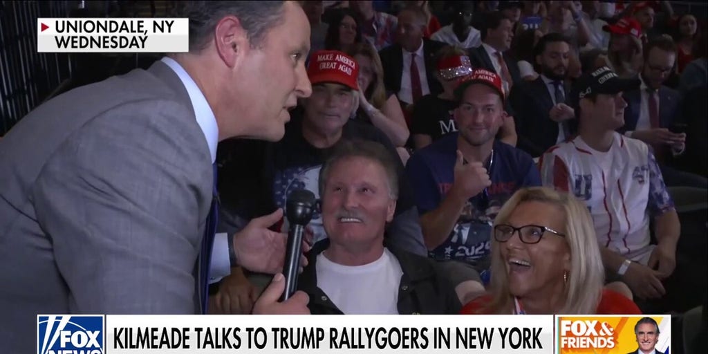 Trump packs arena in Uniondale, New York as he hopes to flip state red