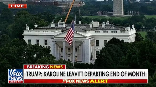 Karoline Leavitt leaving her position at the White House