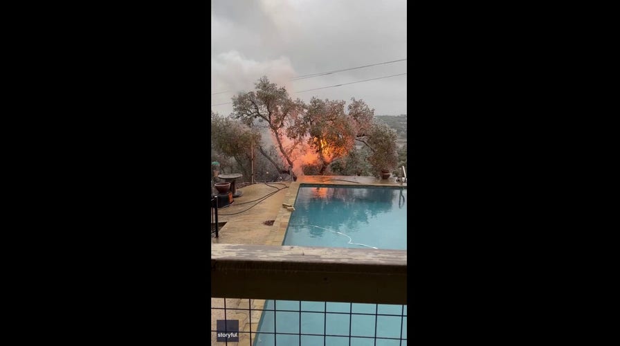 Texas fire ignites on power lines after rough winter storm