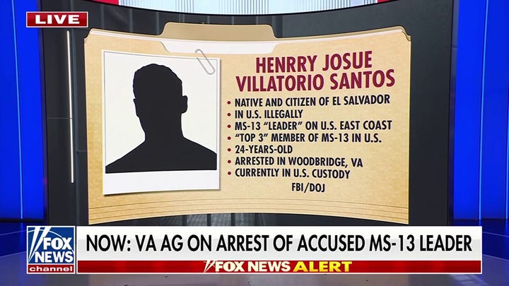 Virginia attorney general praises Trump administration for ‘resources’ in arrest of accused MS-13 leader