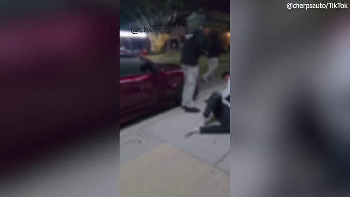 Car plows into crowd outside California bar, gunfire erupts in chaotic scene caught on video