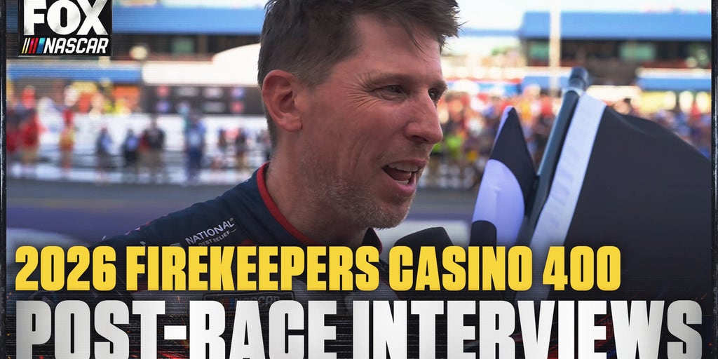 Denny Hamlin, Bubba Wallace, Kyle Larson and more post-race interviews from FireKeepers Casino 400 🎤 NASCAR on FOX