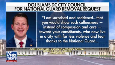 DOJ slams DC City Council over request to remove National Guard