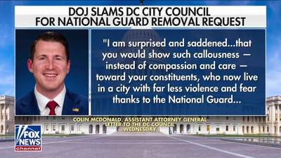 DOJ slams DC City Council over request to remove National Guard
