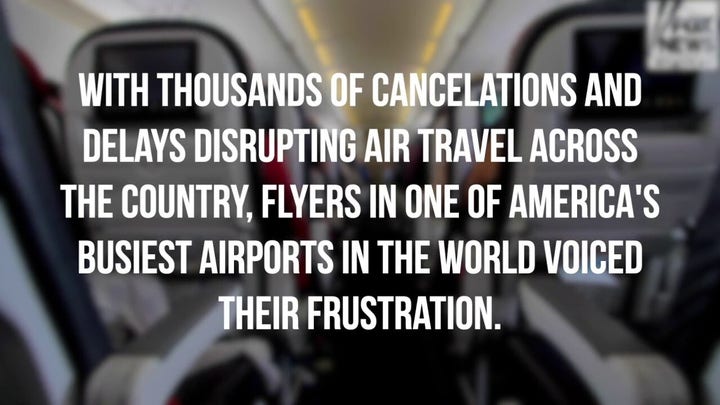  Passengers react to widespread flight cancelations ahead of Fourth of July