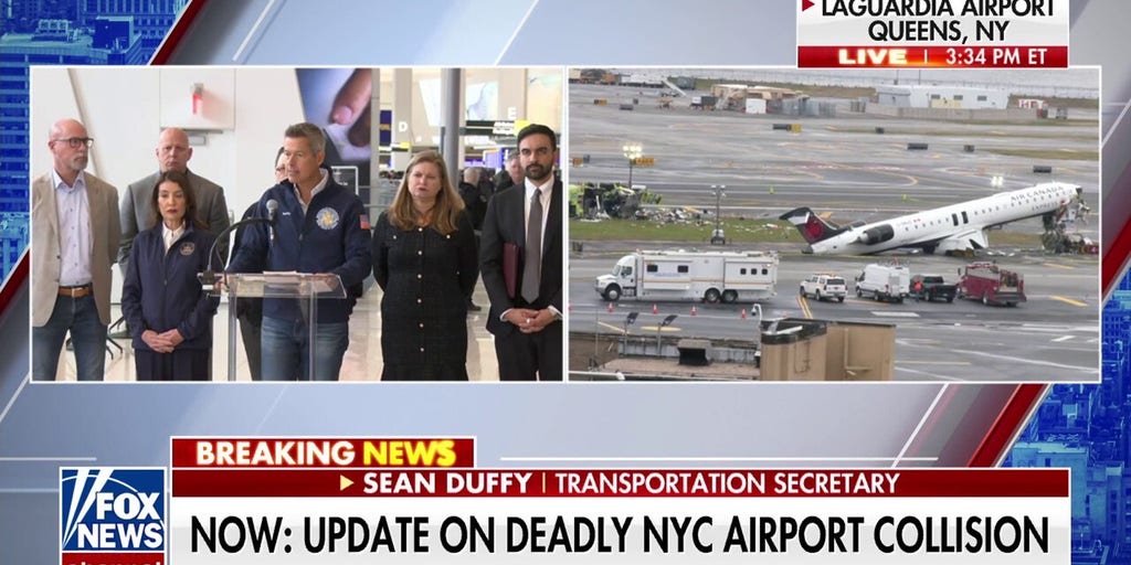 Secretary Duffy gives briefing after fatal LaGuardia plane collision