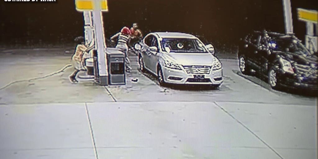 Hero mom uses gas pump to fend off armed suspect targeting her child