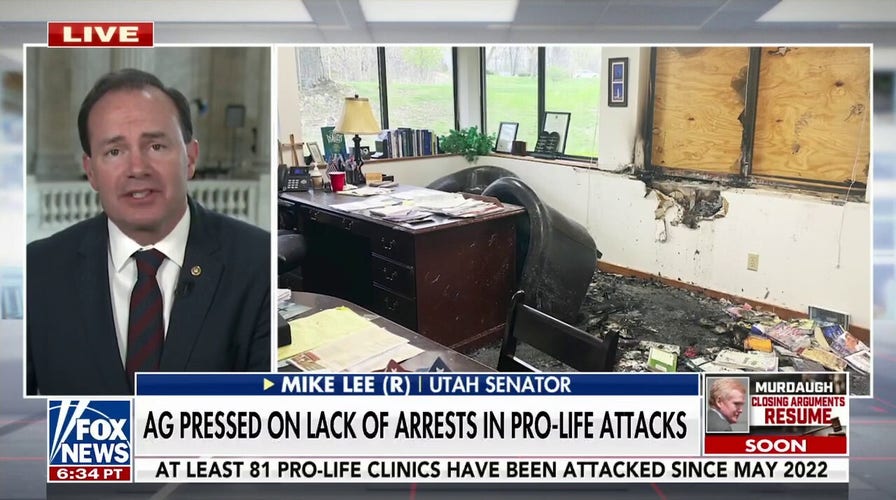 Lee presses AG Garland on lack of arrests in pro-life attacks