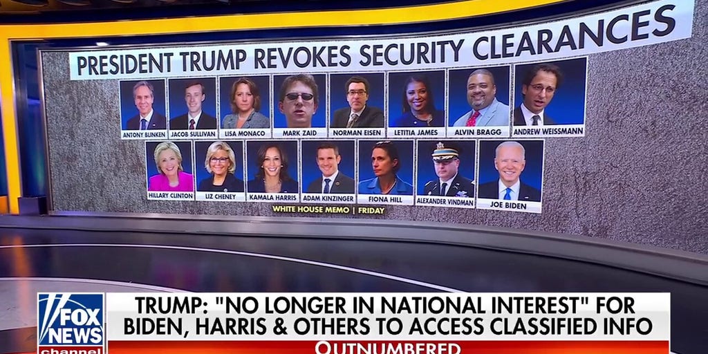 Trump revokes security clearances of Hillary Clinton, Kamala Harris and Joe Biden