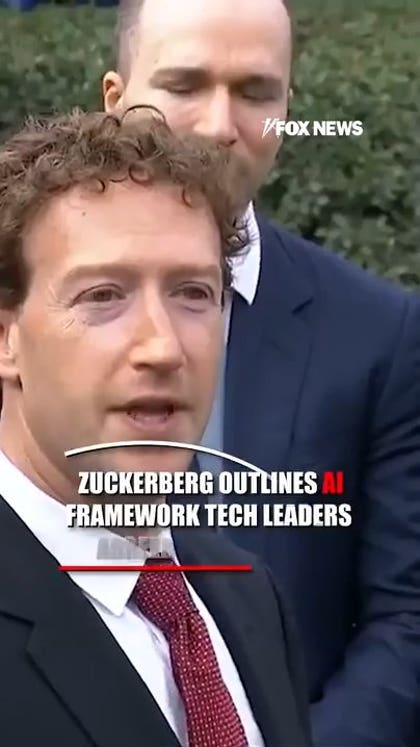 Zuckerberg outlines AI framework tech leaders agreed to with Trump