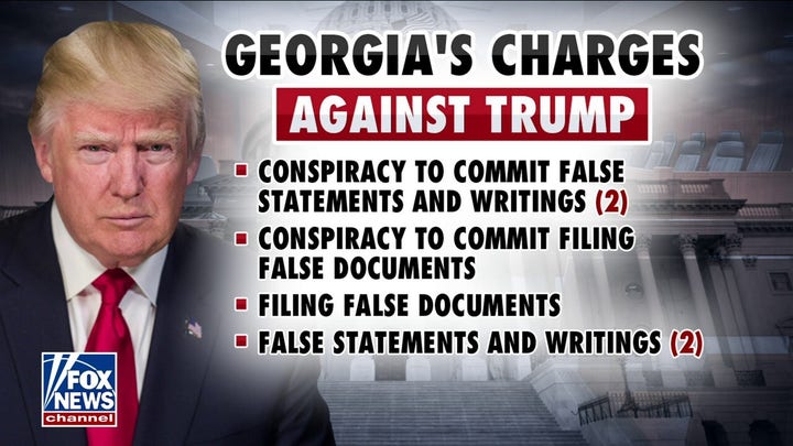 Trump faces 13 criminal counts in Georgia election case