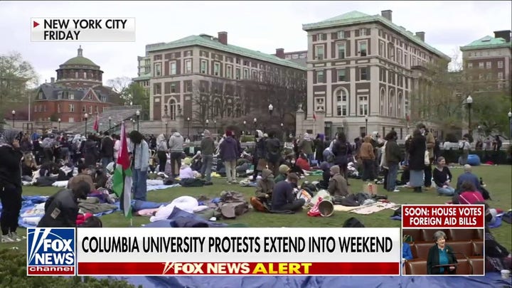Anti-Israel protests at Columbia University extend into weekend