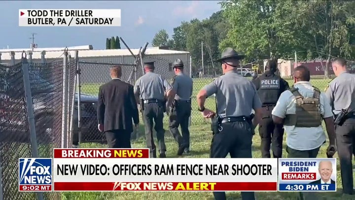 New video shows chaotic police response after Trump shooting