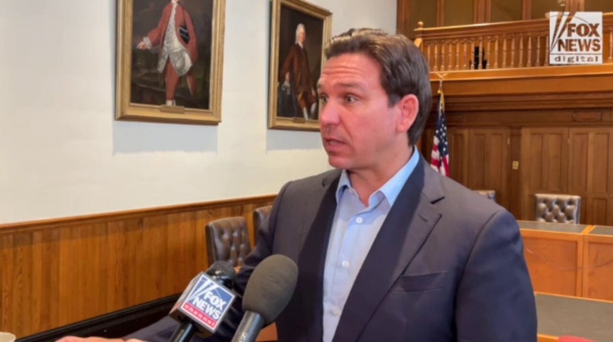 Florida Gov. Ron DeSantis takes aim at former President Trump’s criticism of Israeli leader Netanyahu, arguing Trump "makes no sense"