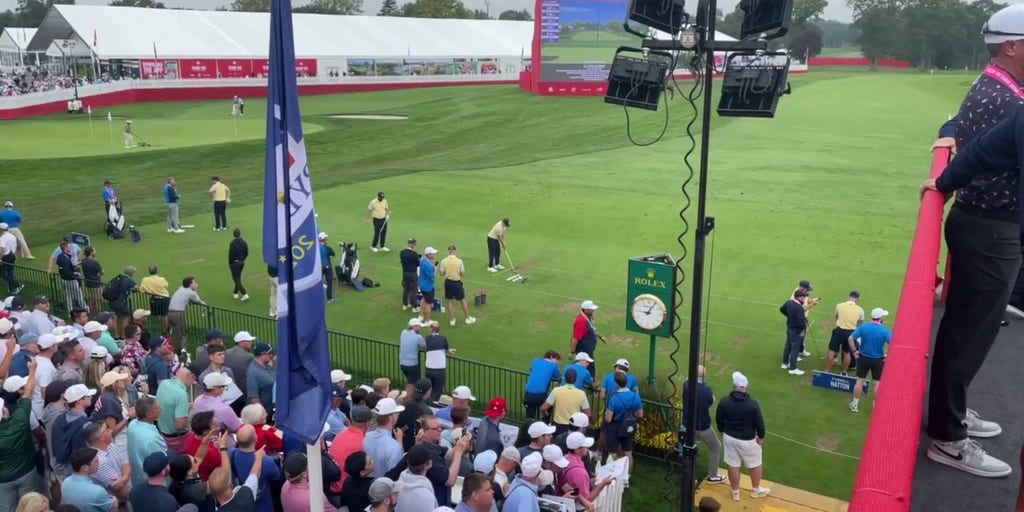 Ryder Cup competitors hit the driving range ahead of event