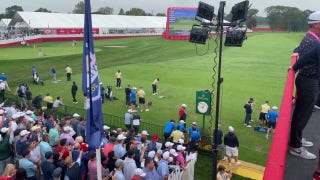 Ryder Cup competitors hit the driving range ahead of event