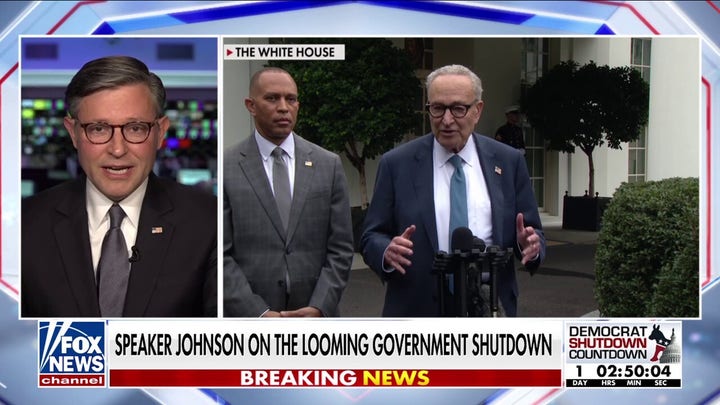 Speaker Johnson on Dems' shutdown demands: It's 'painfully obvious' these Dems are watching their backs
