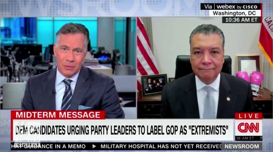 CNN host presses Democratic senator on party's plan to paint GOP as 'extremists' as liberal groups boost Trump-backed candidates