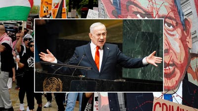 UN CLASH: Netanyahu slams Mamdani in speech against backdrop of protests