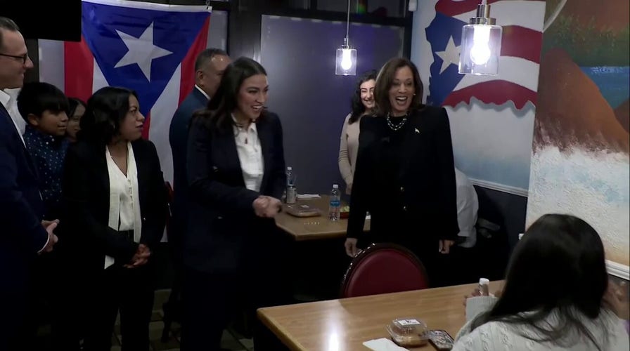 Harris campaigns with 'Squad' member AOC at Pennsylvania café 