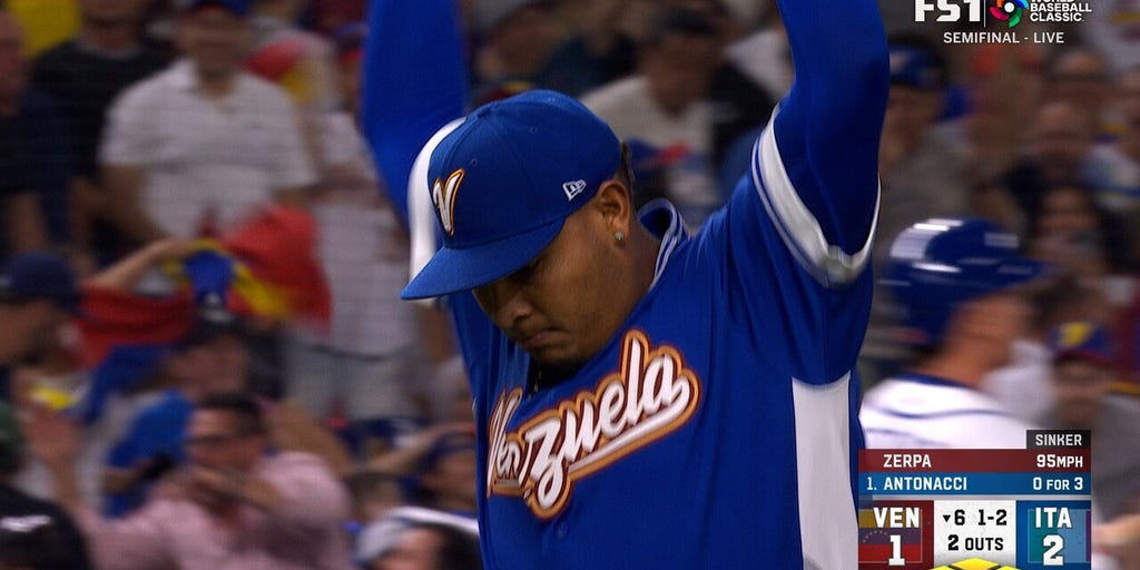 Venezuela's Angel Zerpa strikes out Sam Antonacci to escape bases-loaded jam against Italy