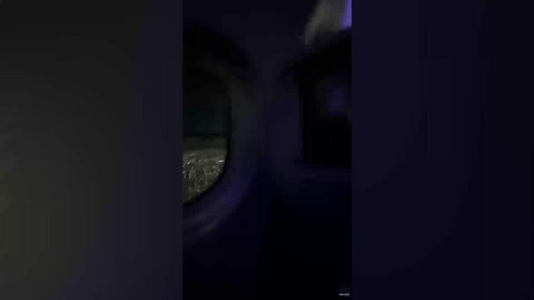 WATCH: Airplane passenger captures sparks following takeoff