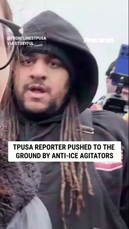 TPUSA reporter ASSAULTED by anti-ICE agitators 